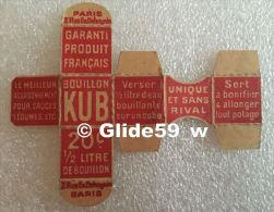 Publicité Carton Cube à Monter "Bouillon KUB" - 2 Cm3 - 7 Côtés ! (années 50) - Altri