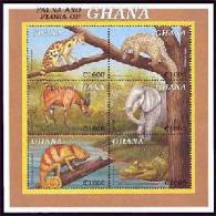 GHANA   2173 ; MINT NEVER HINGED MINI SHEET OF WILDLIFE & ANIMALS - Zonder Classificatie