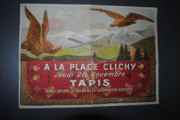 Rare Publicité Format A4 Magasins A La Place Clichy Art Nouveau Tapis D'Orient Aviation - Publicités