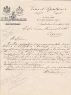 Lettre 1908 H W C Würdemann Vins Spiritueux AMSTERDAM - Pays-Bas