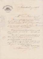 Lettre 1886 Manufacture Royale De Bougies  AMSTERDAM - Pays-Bas