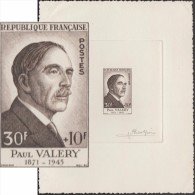 France 1954 Y&T 9944. Épreuve D'artiste, Signée Jean Pheulpin, Dessinateur Et Graveur. Paul Valéry, écrivain, Poète - Ecrivains