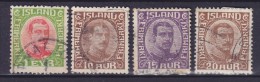 Iceland 1920 Mi. 83, 161, 90, 101     König ChristianX. - Unused Stamps