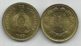 HONDURAS    5 Centavos De Lempira  1.999   Latón  KM#72.4   SC/UNC      DL-11.614 - Honduras