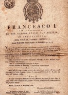 1825 NAPOLI - FRANCESCO 1 RE DEL REGNO DELLE DUE SICILIE DI GERUSALEMME EC.. DUCA DI PARMA - Décrets & Lois