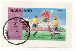 Inde--NAGALAND--Football--Jeux Olympiques De MUNICH 1972--timbre Non Dentelé -cachet URRA Du 1-5-72 - Usati