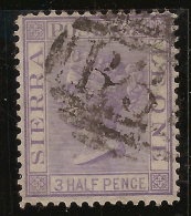 SIERRA LEONE 1876 1 1/2d Lilac QV SG 18 U #MJ17 - Sierra Leone (...-1960)