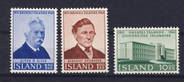 ISLANDE 1961 UNIVERSITE  Yvert: 313/15  NEUF MNH** - Ongebruikt