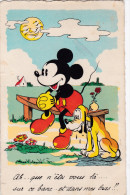 1938 Mickey Mouse Amoureux In Love Disney Walt Old Original Postcard Séphériadès Hasselt Post Mini Pluto Hond Dog Chien - Andere & Zonder Classificatie