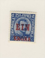 ISLANDE 1926  YVERT N° 120 NEUF MLH* - Nuovi