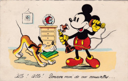 193... Mickey Mouse Disney Walt Old Original Postcard Séphériadès Hasselt Post Telephone Telefoon Pluto Dog Chien Hond - Autres & Non Classés