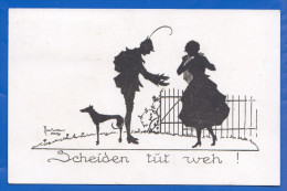 Scherenschnitt; Boettcher Hans; Scheiden Tut Weh!; 1921 - Boettcher, Hans