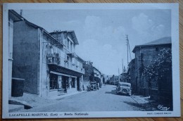 46 : Lacapelle-Marival - Route Nationale - Commerce : Bazar Ragot - Voitures - (n°5572) - Lacapelle Marival