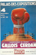 Championnat France Gallois Cerdan 1972 Paris 18  Edit Luigi Castiglioni Serie Boxe Tirage Limité 1000 Ex - Boxe