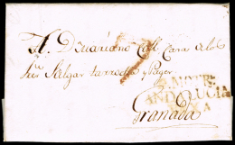GRANADA PREF. - MOTRIL PE 3 - 1826 CARTA CIRC. A GRANADA + PORTEO "7 - ...-1850 Prefilatelia