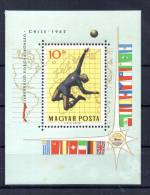 UNGARN MiNr Block 34 A ** Postfrisch - 1962 – Chile