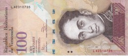 BILLETE DE VENEZUELA DE 100 BOLIVARES DEL 31 DE ENERO 2012 (BANK NOTE) PAJARO-BIRD - Venezuela