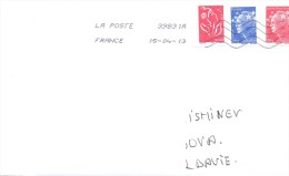 2013. France, The Letter By Ordinary Post To Moldova - Briefe U. Dokumente