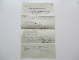 Post - Insinuations - Dokument / Behändigunsschein 1857 Berlin L2 Marken Leider Abgelöst!! Nach Stolp (heute Polen) - Lettres & Documents