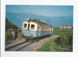 CH DE FER AIGLE LE SEPEY LES DIABLERETS MOTRICE ABDe 4/4 N° 11 DANS LE VIGNOBLE A AIGLE JUILLET 1983 - Aigle