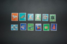 Japan - 1969 To 1979 New Year Stamp - 12 Stamps - Usati