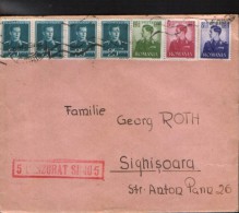 Romania - Letter Censured Circulated In 1942 With Strip 4 Stamps, King Mihai - Cartas De La Segunda Guerra Mundial