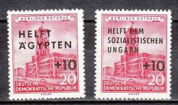 LOTE 339  ///  ALEMANIA DDR  1956       YVERT Nº: 282/283     CATALOG/COTE: 2,00€ - Neufs