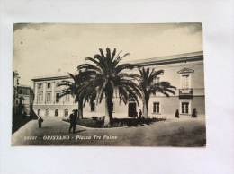 ORISTANO - Piazza Tre Palme, Animata - Cartolina FP V 1934 20 Cent. Anno Santo - Oristano