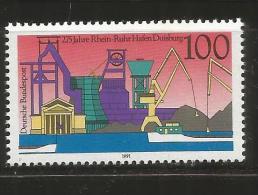 ALEMANIA 1991 275 JAHRE RHEIN RUHR HAFEN PUERTO - Other (Sea)