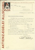 FAKTURA, RECHNUNG, INVOICE  --  A.G. AZA,  --  AKTIENZIEGELEI ALLSCHWIL  --  1929 - Switzerland