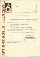 FAKTURA, RECHNUNG, INVOICE  --  A.G. AZA,  --  AKTIENZIEGELEI ALLSCHWIL  --  1930 - Schweiz