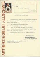 FAKTURA, RECHNUNG, INVOICE  --  A.G. AZA,  --  AKTIENZIEGELEI ALLSCHWIL  --  1930 - Suisse