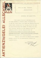 FAKTURA, RECHNUNG, INVOICE  --  A.G. AZA,  --  AKTIENZIEGELEI ALLSCHWIL  --  1928 - Suisse