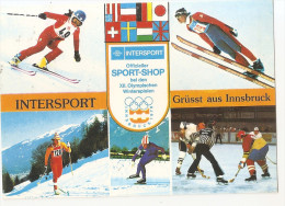 Publicité Intersport Grusset Ans Innsbruck Sport Shop 12 Olympischen 1976 Pour Chamrousse -38 - Isère - Voir Scan - Pubblicitari