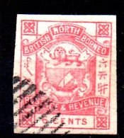 W195 - BORNEO DEL NORD 1889 , Yvert N. 40  Usato NON DENTELLATO - North Borneo (...-1963)