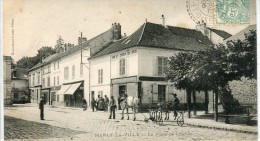 CPA 95 MARLY LA VILLE LA PLACE DE L EGLISE 1906 - Marly La Ville