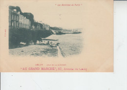 Les Environs De Paris - ABLON - Quai De La Baronnie ( Publicité Grand Marché )  PRIX FIXE - Ablon Sur Seine