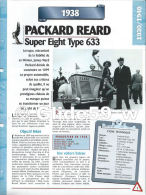 Fiche Packard Reard - Super Eight Type 633 (1938) - Un Siècle D'Automobiles (Edit. Hachette) - Auto's