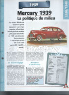 Fiche Mercury 1939 (1939) - Un Siècle D'Automobiles (Edit. Hachette) - Voitures