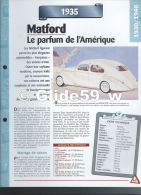 Fiche Matford (1935) - Un Siècle D'Automobiles (Edit. Hachette) - Autos