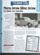 Fiche Pierce Arrow Silver Arrow (1933) - Un Siècle D'Automobiles (Edit. Hachette) - Auto's