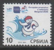 SERBIA,2015, MNH, WATER POLO , EUROPEAN CHAMPIONSHIP, 1v - Waterpolo