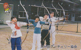 Télécarte Japon - Sport - TIR A L'ARC / OITA - Femme - ARCHERY Japan Phonecard Girl - BOGENSCHIESSEN - 197 - Sport