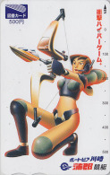 Carte Prépayée Japon - Sport - TIR A L´ARC - Femme - ARCHERY Japan Prepaid Tosho Card Girl - BOGENSCHIESSEN - 201 - Sport