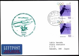 Germany Frankfurt Am Main 1998 / Olympic Games Nagano / Figure Skating Bobsleigh Lufthansa Plain - Hiver 1998: Nagano