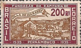 BRAZIL - CAPTAINCY OF PERNAMBUCO FOUNDING, 400th ANNIVERSARY (200 RÉIS) 1935 - MH - Unused Stamps
