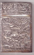 Scatola In Argento Indiana Peso Gr.93,40-cm.6,50 X 10,00-certificata Ditta Daliana - Autres & Non Classés