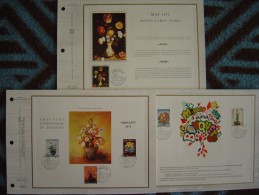 3 FDC-CEF Monaco : Bouquets 1973, 1974 Et 1975. - Briefe U. Dokumente