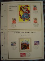 2 FDC-CEF Monaco : émission De Noël 1971 Et 1972. - Covers & Documents