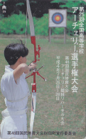 Télécarte JAPON / 110-016 - SPORT - TIR A L'ARC - ARCHERY JAPAN Phonecard - BOGENSCHIESSEN Telefonkarte  - 227 - Sport